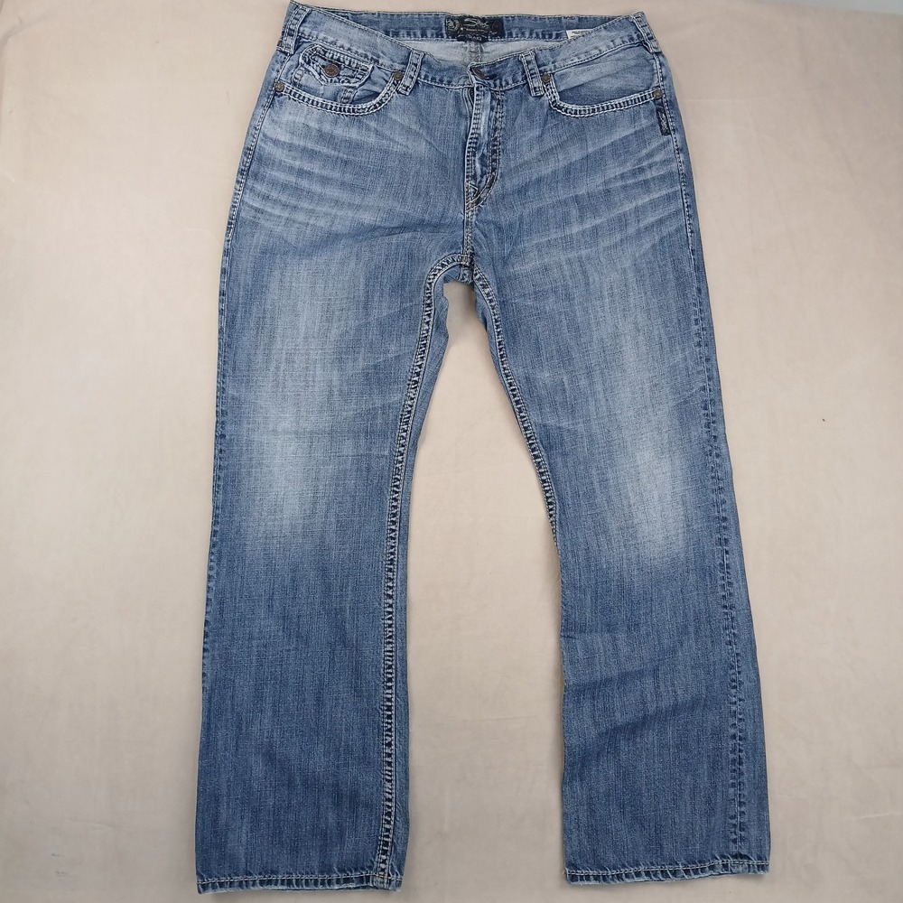 Silver‎ Jeans Craig 38x34 Mens Jeans Bootcut FLAW **Actual 36x32 **